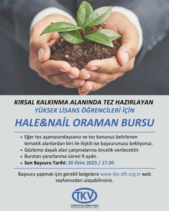 2025 - 2026 Dönemi Hale Nail Oraman Bursu Başvuruları Başladı